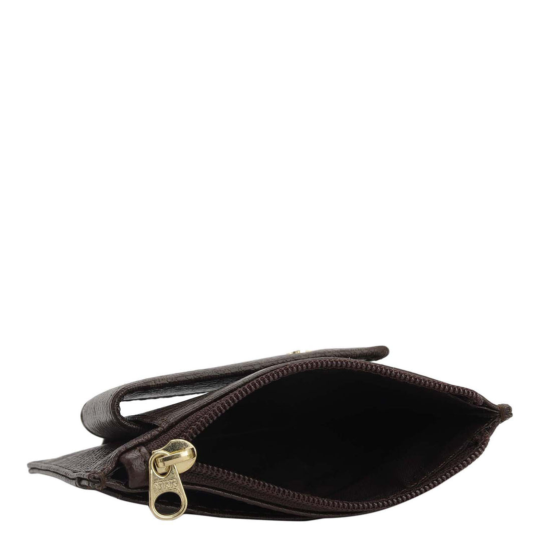 Chocolate Bifold Leather Money Clip