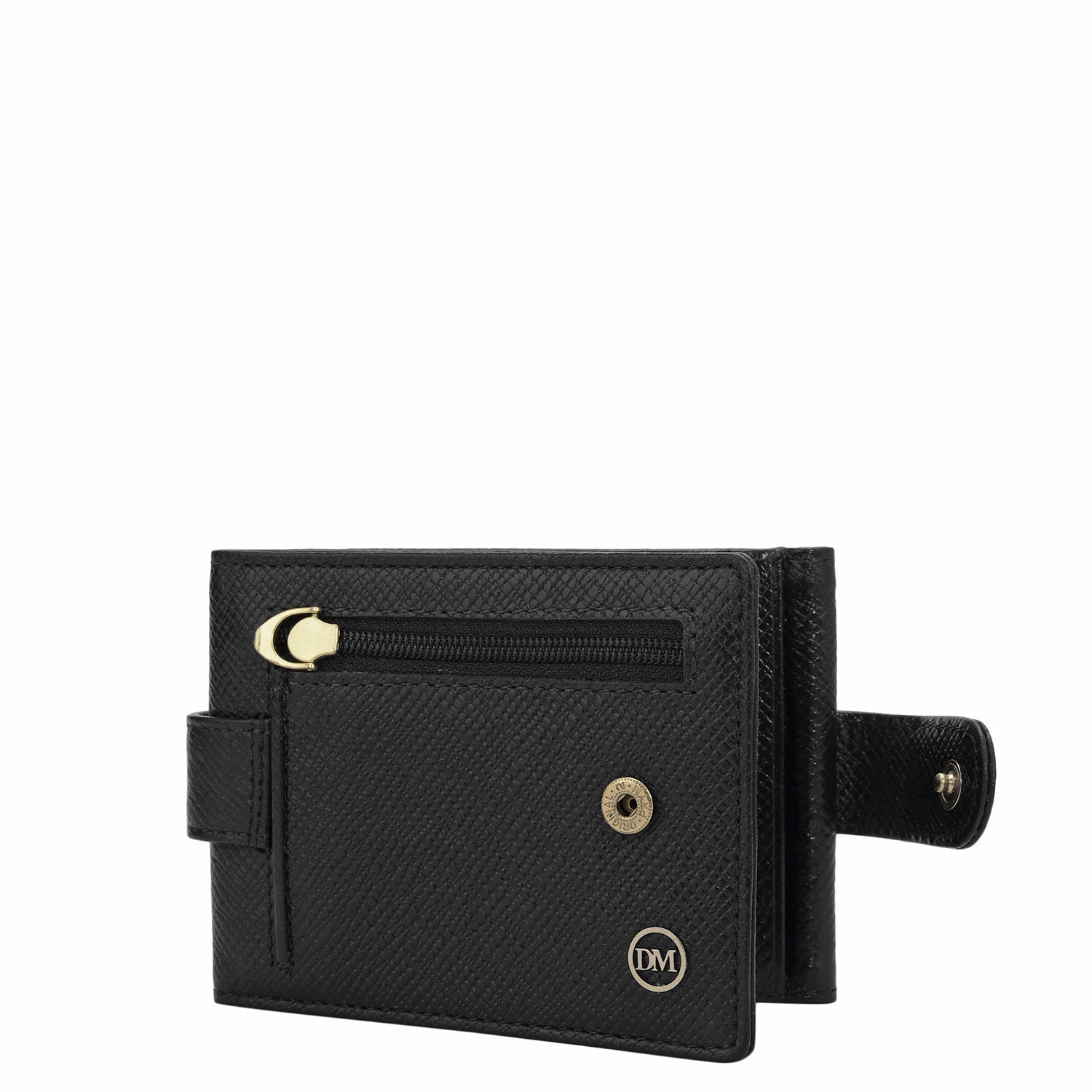 8 Slots Leather Money Clip - Black – Da Milano