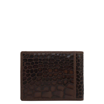 Croco Leather Money Clip - Date