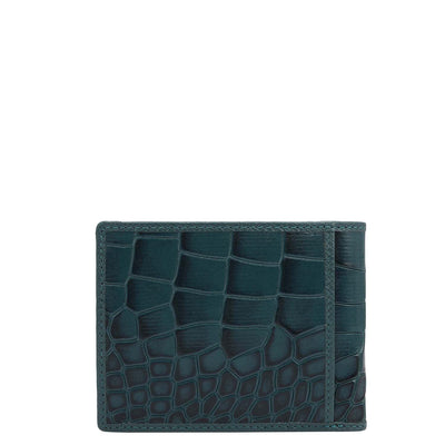 Croco Leather Money Clip - Octane
