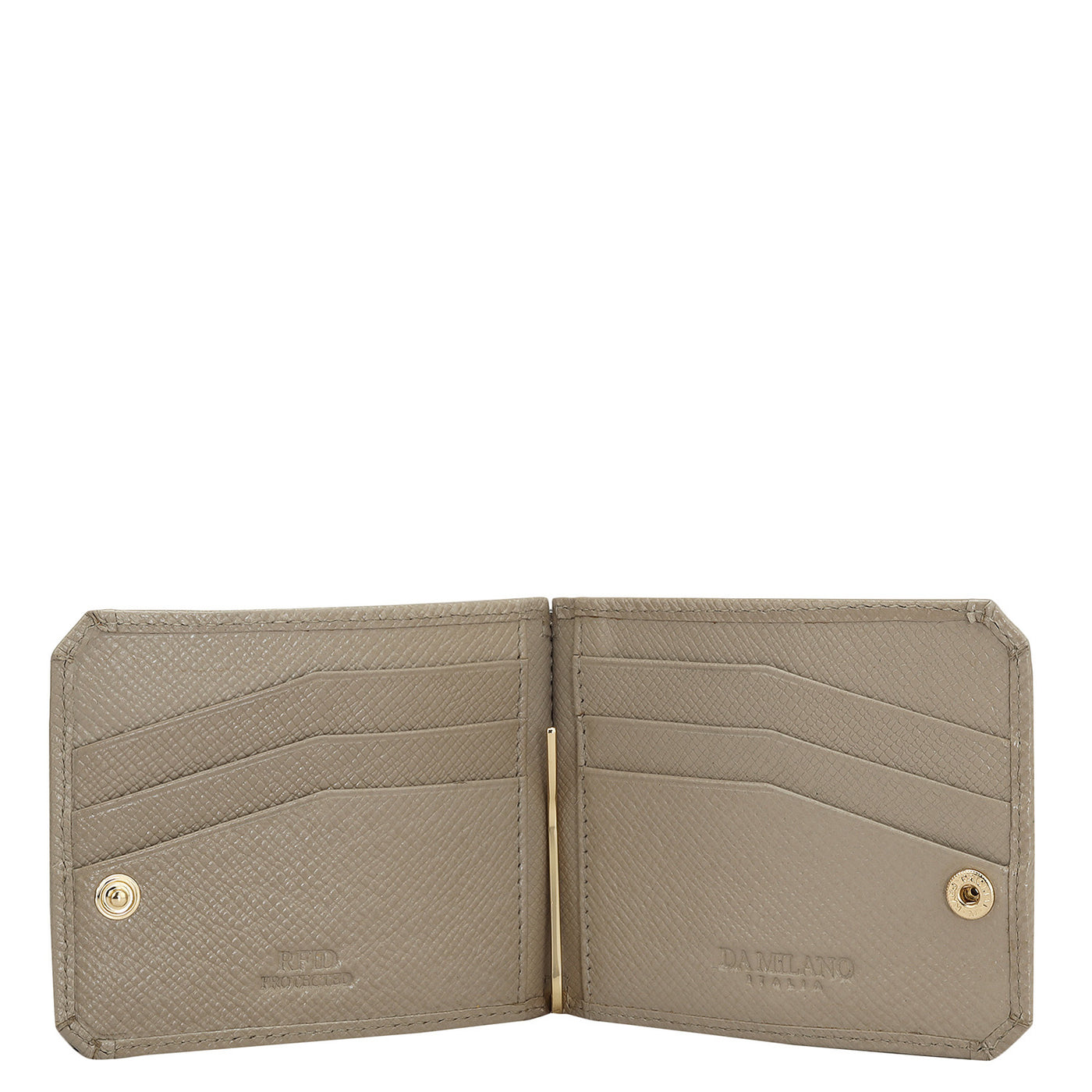 Croco Franzy Leather Money Clip - Frost