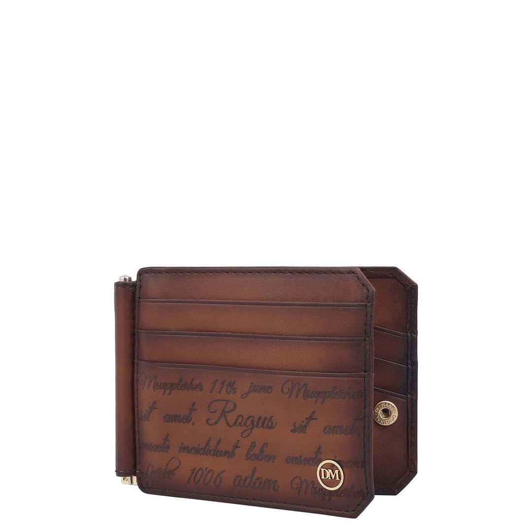 Signato Leather Money Clip - Cognac