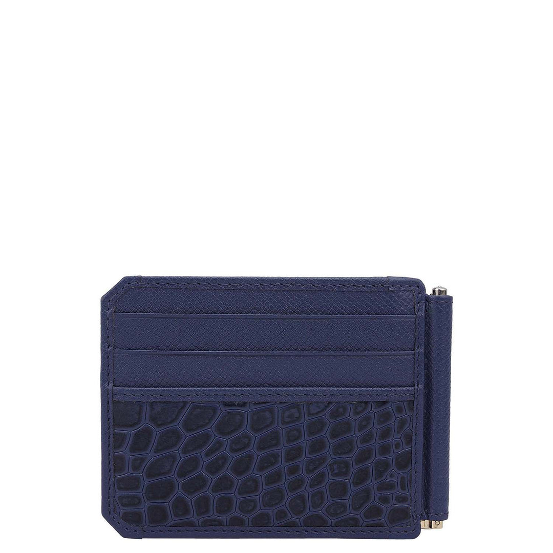 Croco Franzy Leather Money Clip - Stardust