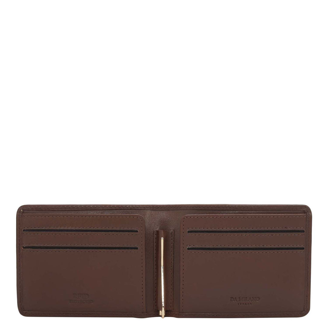 Calf Leather Money Clip - Brown