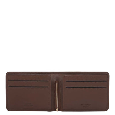 Calf Leather Money Clip - Brown