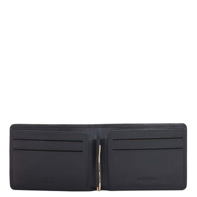 Calf Leather Money Clip - Navy