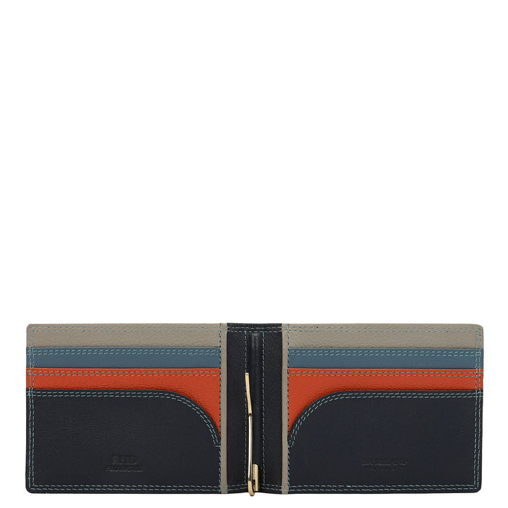 Prisme Money Clip (M)- Navy & Sky Blue