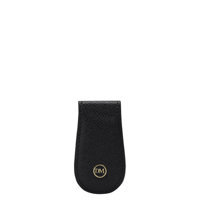 Franzy Leather Money Clip - Black