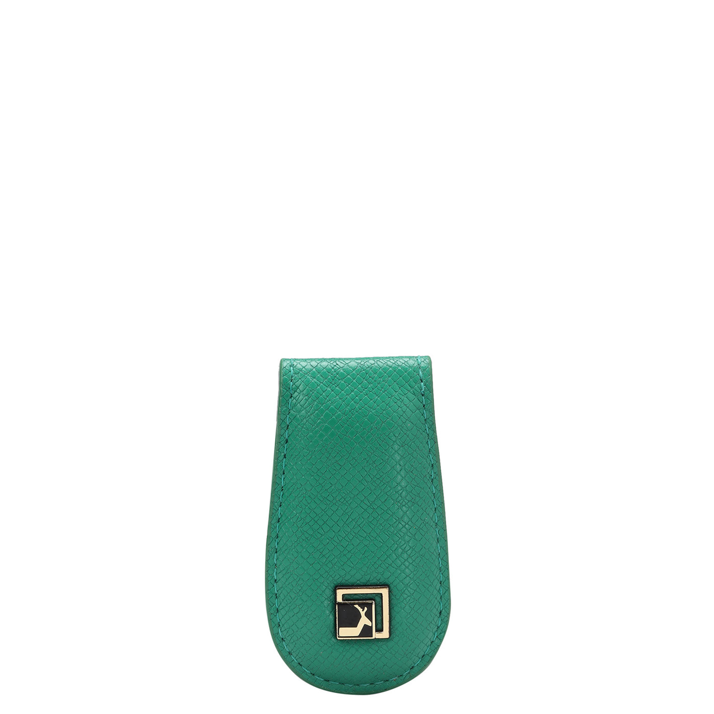 Franzy Leather Money Clip - Emerald Green