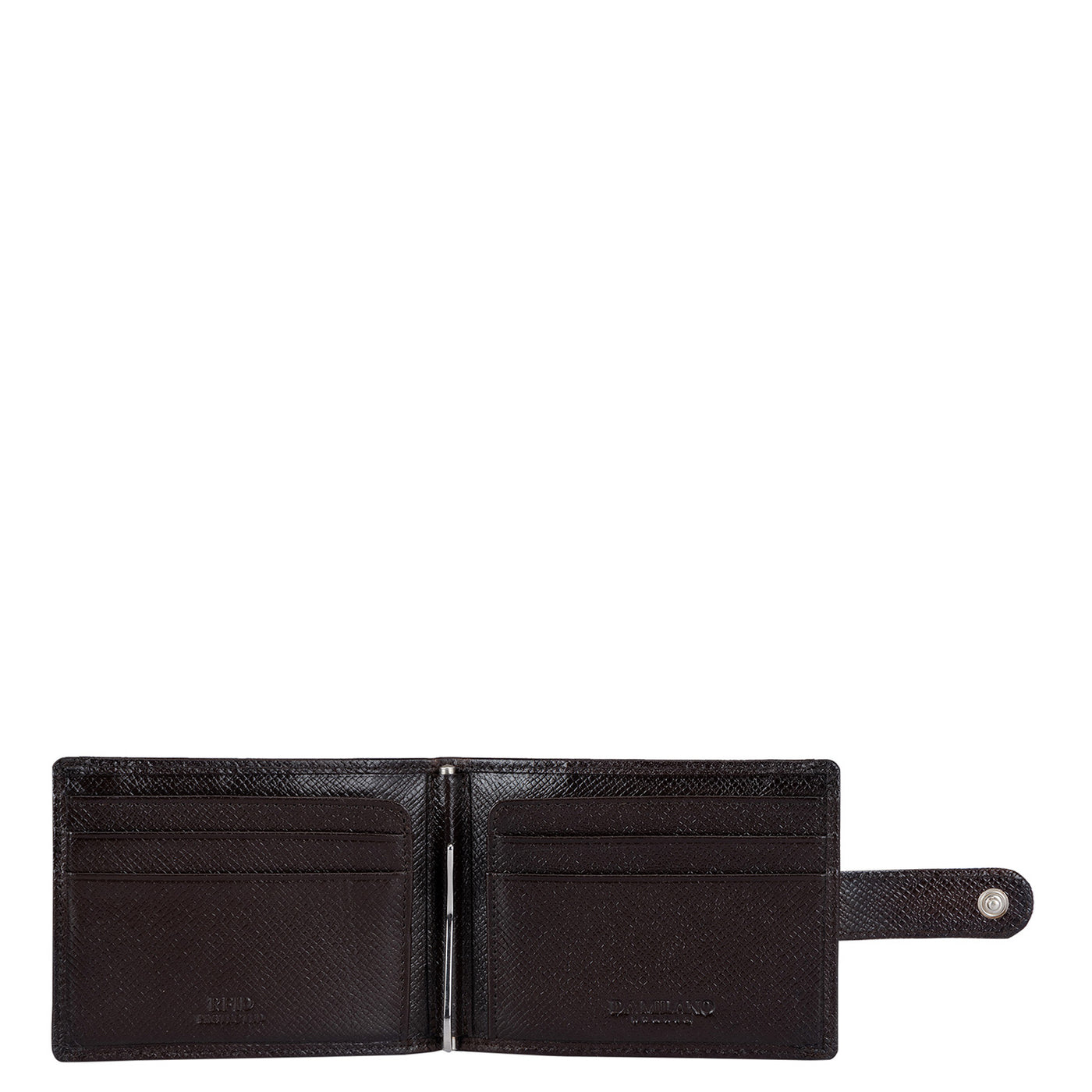 Croco Leather Money Clip - Brown