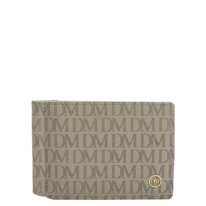 10 Slots Leather Money Clip - Chalk