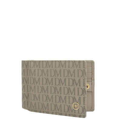 10 Slots Leather Money Clip - Chalk