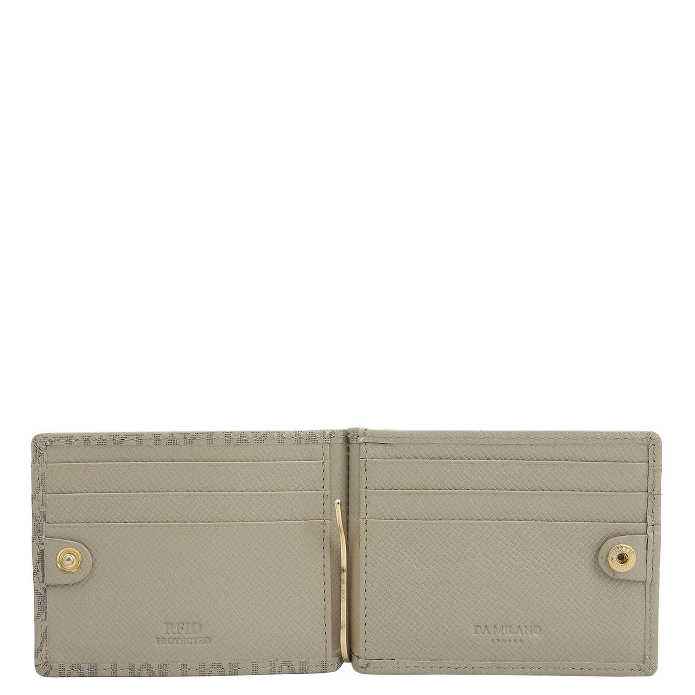 10 Slots Leather Money Clip - Chalk