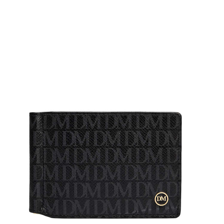 Monogram Leather Money Clip - Black