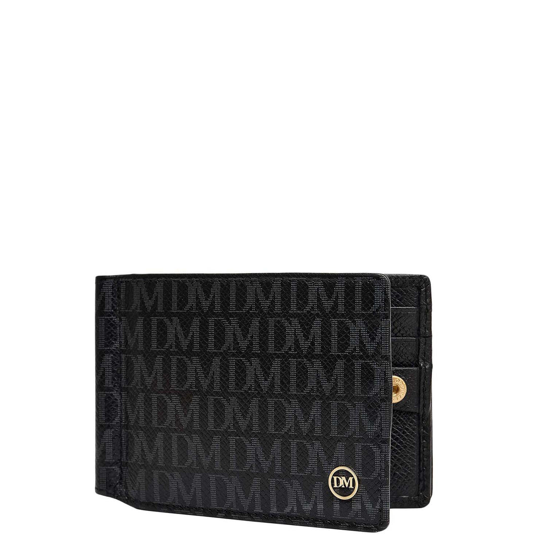 Monogram Leather Money Clip - Black