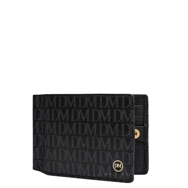 Monogram Leather Money Clip - Black