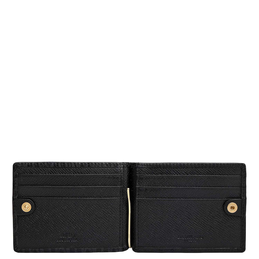 Monogram Leather Money Clip - Black