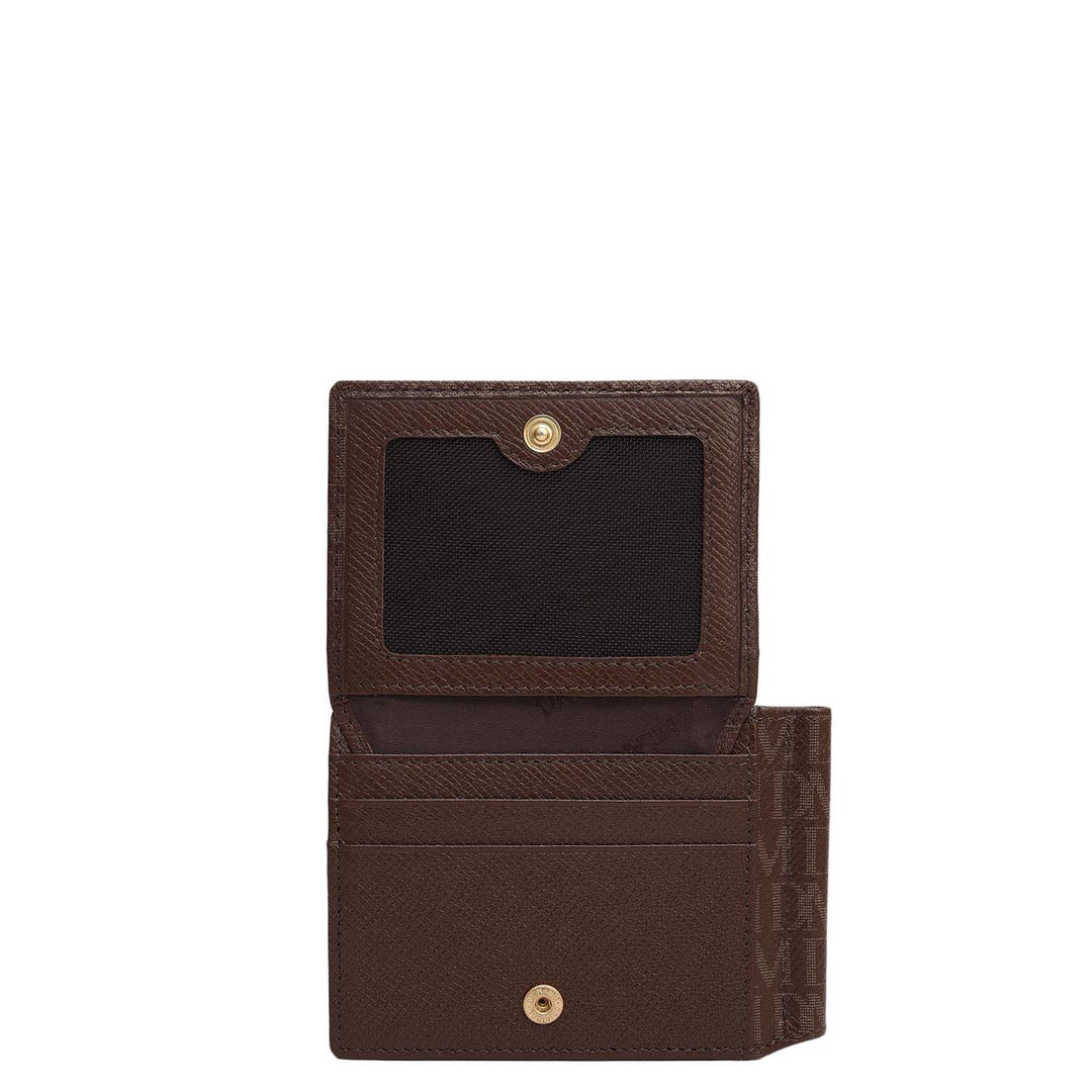Monogram Leather Money Clip - Walnut