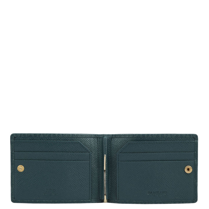 Monogram Leather Money Clip - Octane