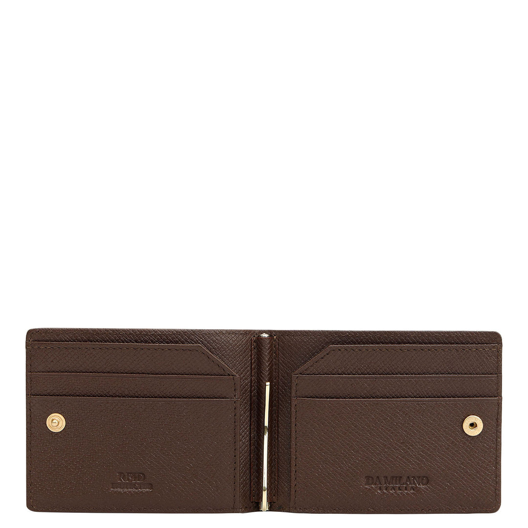 Franzy Leather Money Clip - Walnut