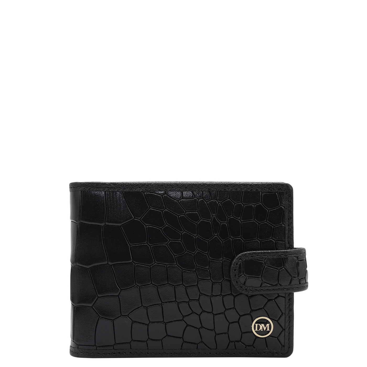 9 Slots Leather Money Clip - Black
