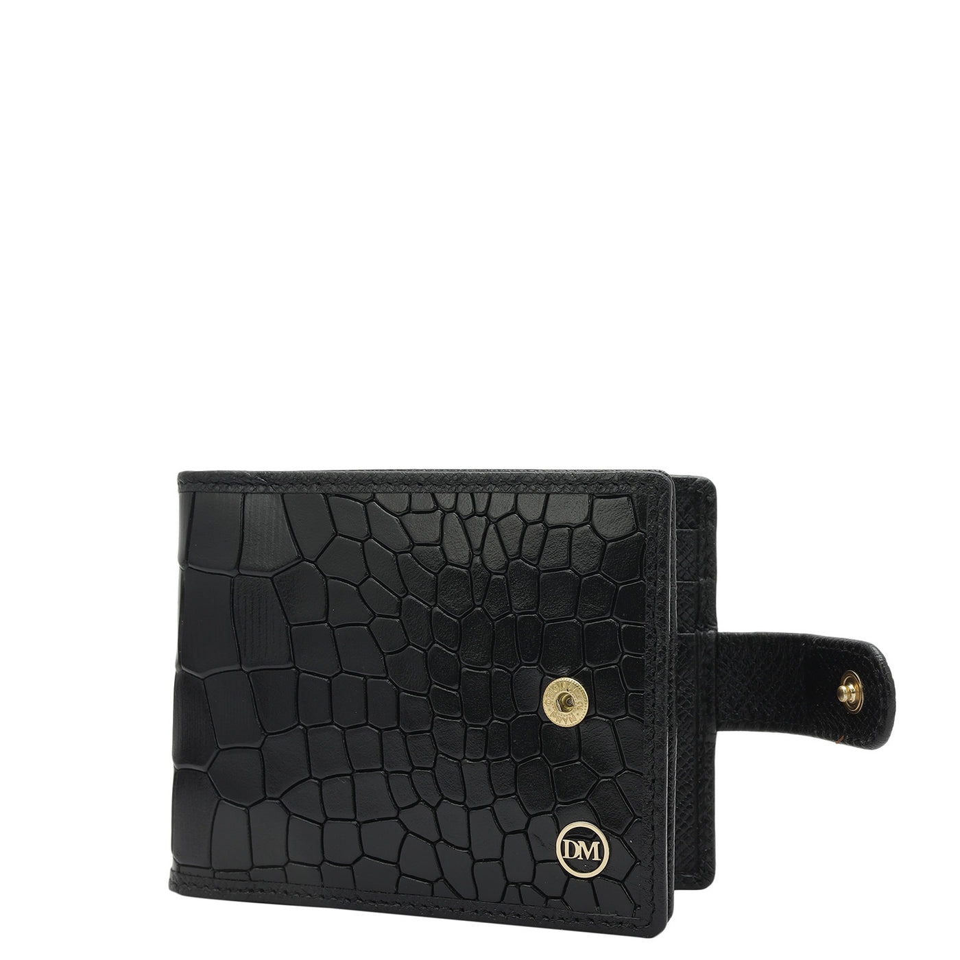9 Slots Leather Money Clip - Black