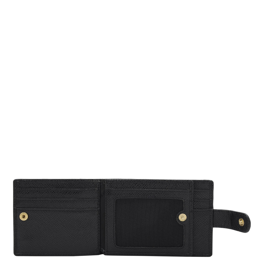 9 Slots Leather Money Clip - Black