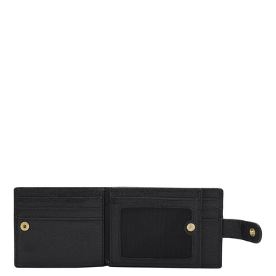 9 Slots Leather Money Clip - Black