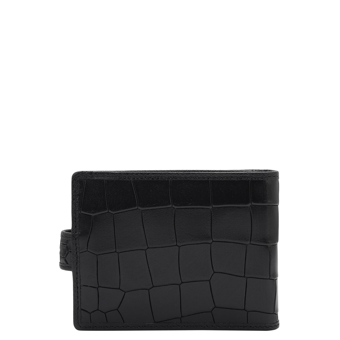 9 Slots Leather Money Clip - Black