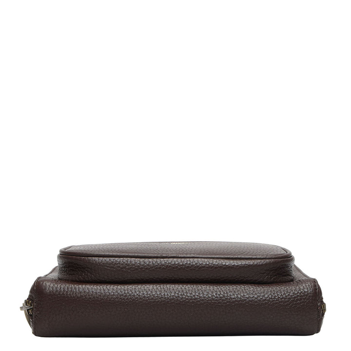 Wax Leather Multi Pouch - Chocolate