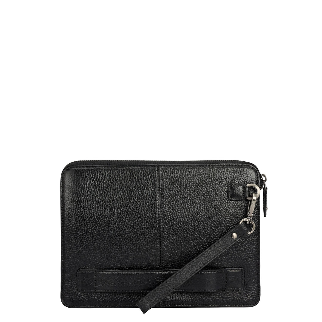 Wax Leather Multi Pouch - Black