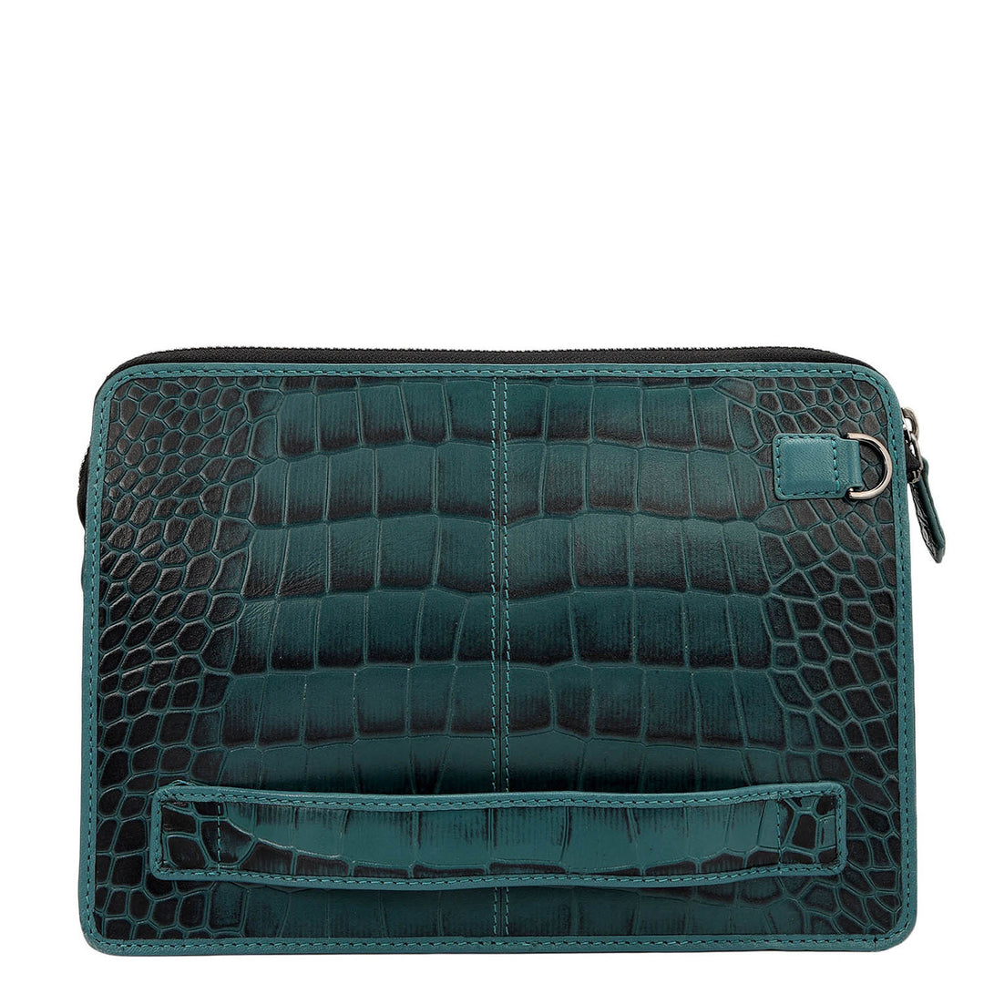 Croco Leather Multi Pouch - Octane