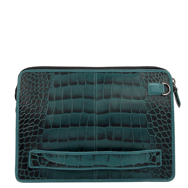 Croco Leather Multi Pouch - Octane