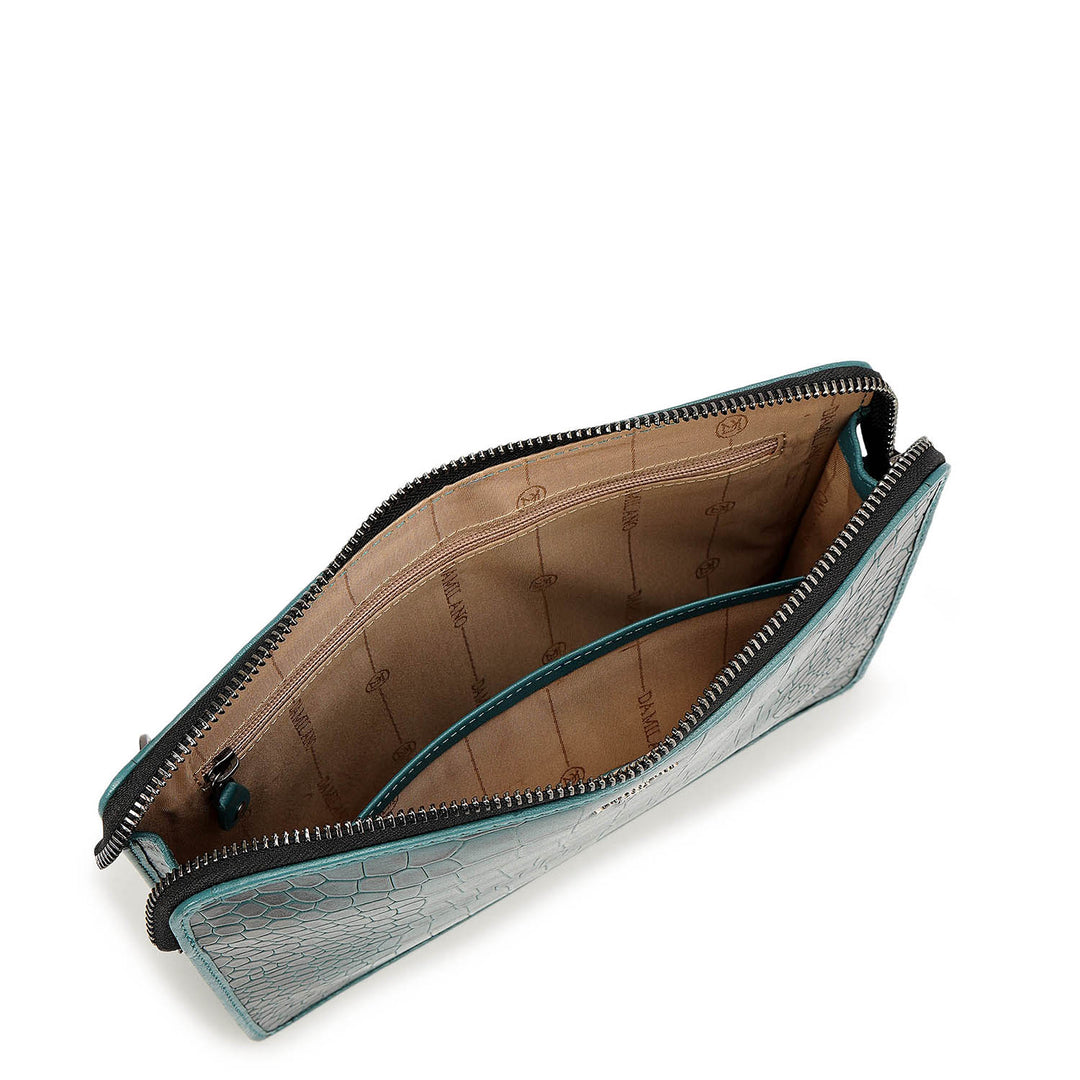 Croco Leather Multi Pouch - Octane