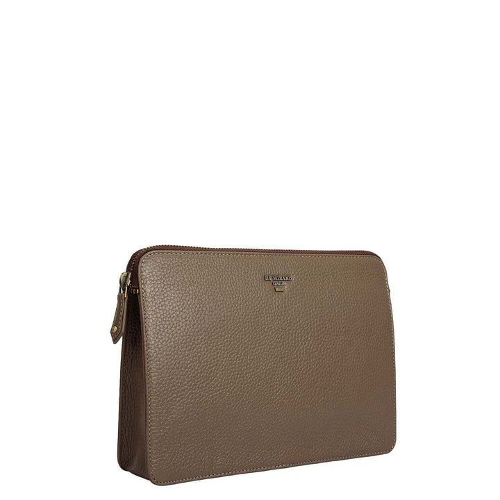 Wax Leather Multi Pouch - Smoke Grey