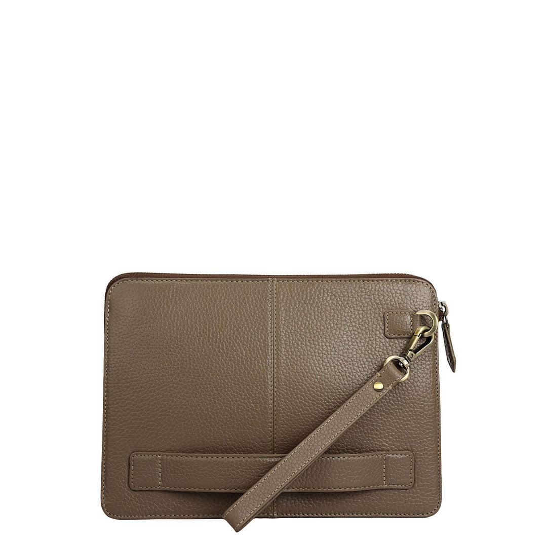 Wax Leather Multi Pouch - Smoke Grey