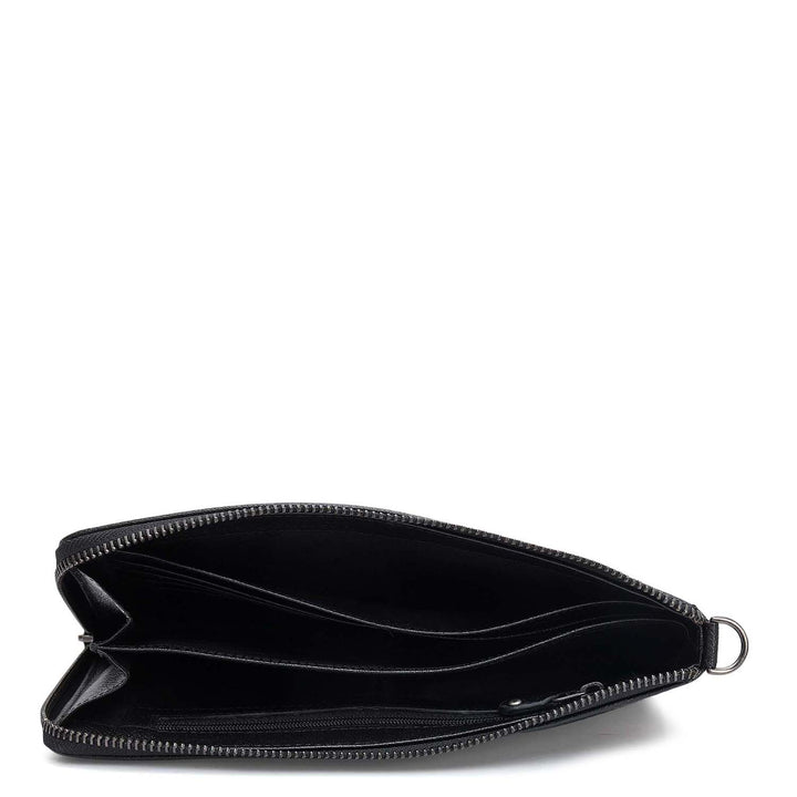 Croco Leather Multi Pouch - Black