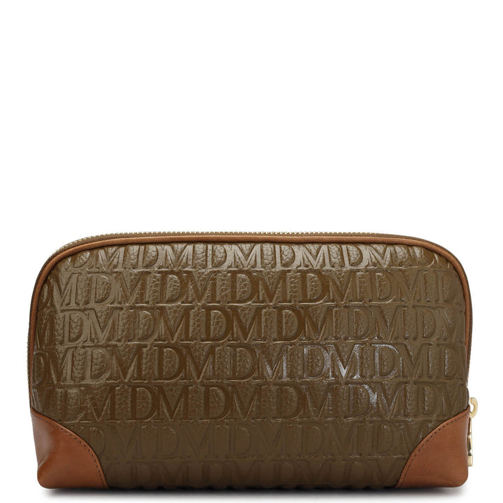 Medium Monogram Leather Multi Pouch - Moss