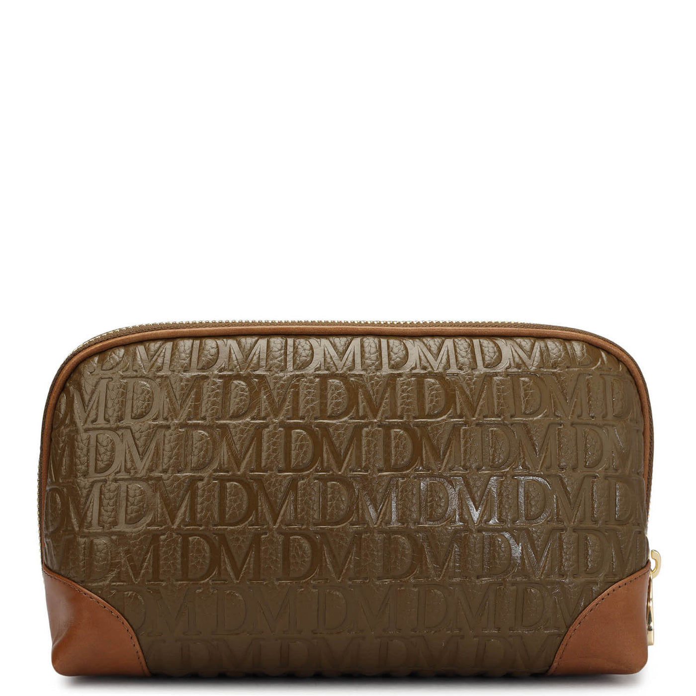 Monogram Leather Multi Pouch - Moss