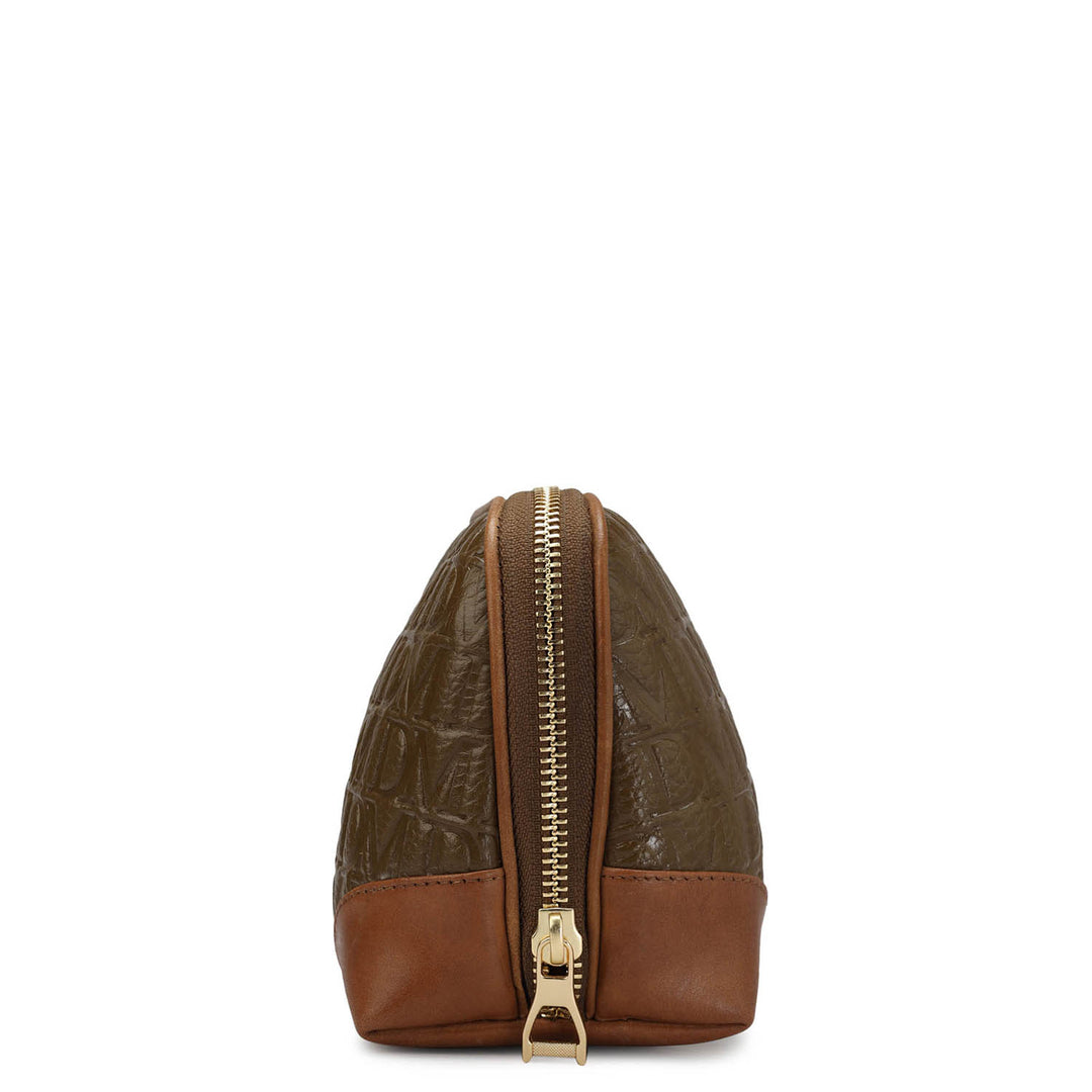 Medium Monogram Leather Multi Pouch - Moss