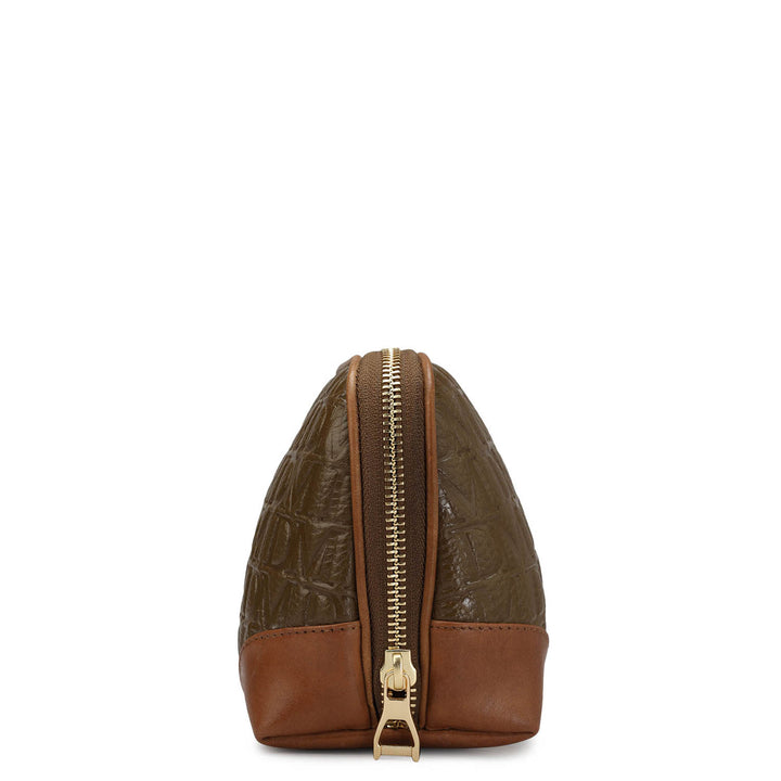 Medium Monogram Leather Multi Pouch - Moss