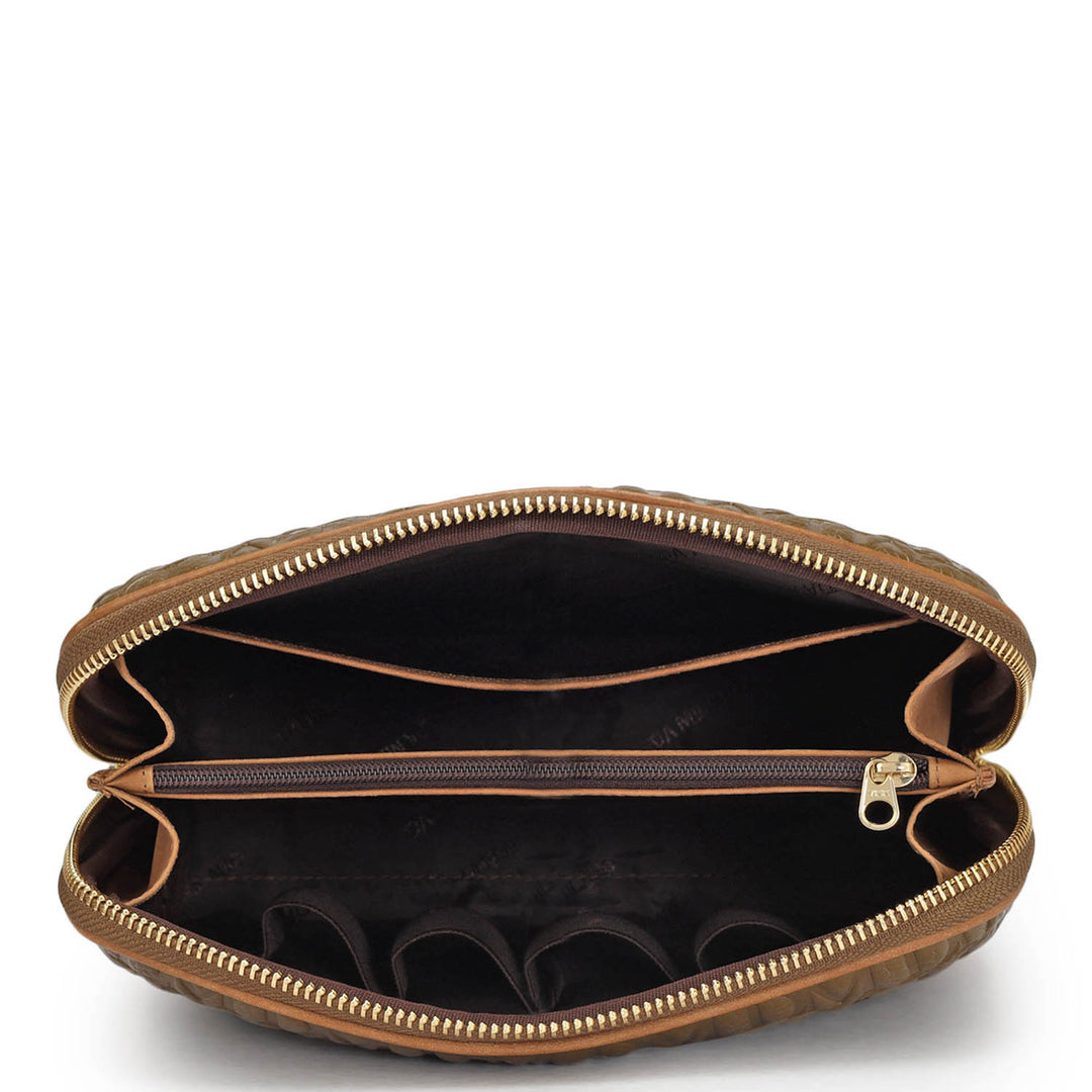 Medium Monogram Leather Multi Pouch - Moss