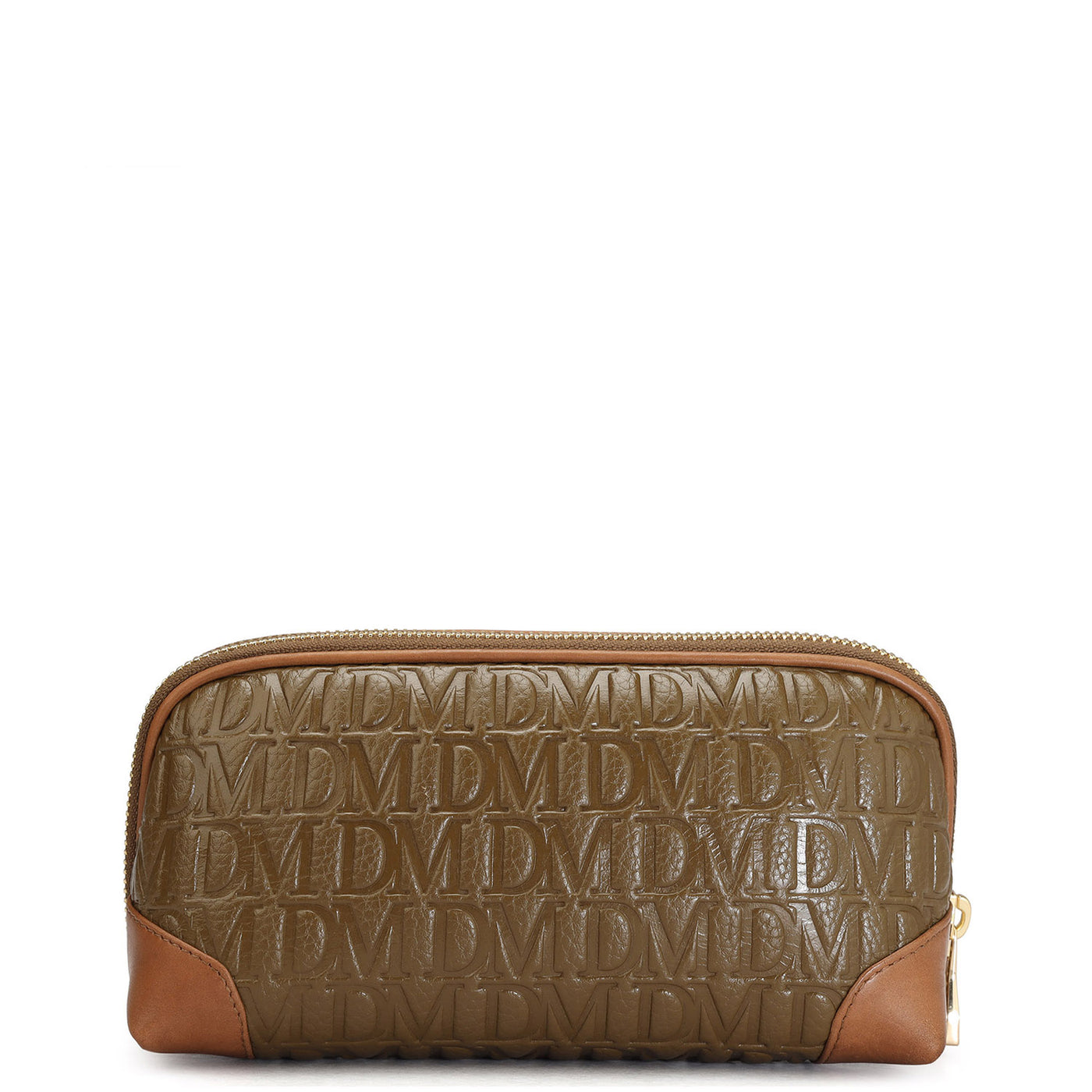 Small Monogram Leather Multi Pouch - Moss