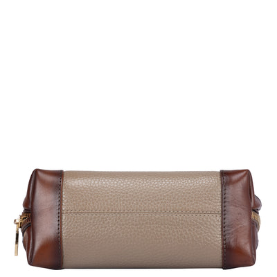 Wax Leather Multi Pouch - Taupe