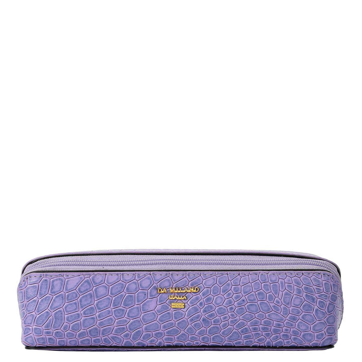 Croco Leather Multi Pouch - Purple Haze