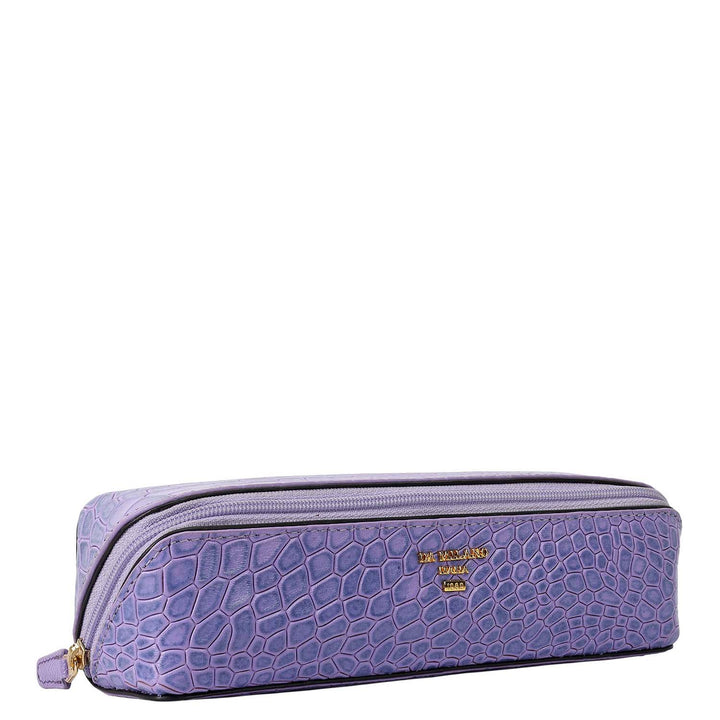 Croco Leather Multi Pouch - Purple Haze