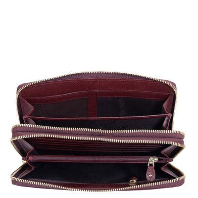Franzy Leather Multi Pouch - Blood Stone