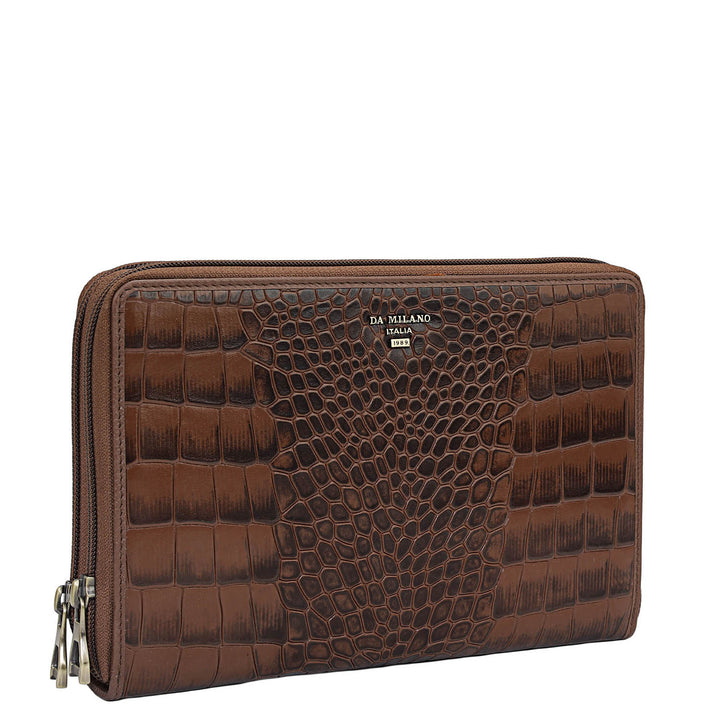 Croco Leather Multi Pouch - Date