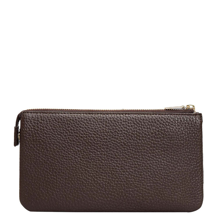 Wax Leather Multi Pouch - Chocolate