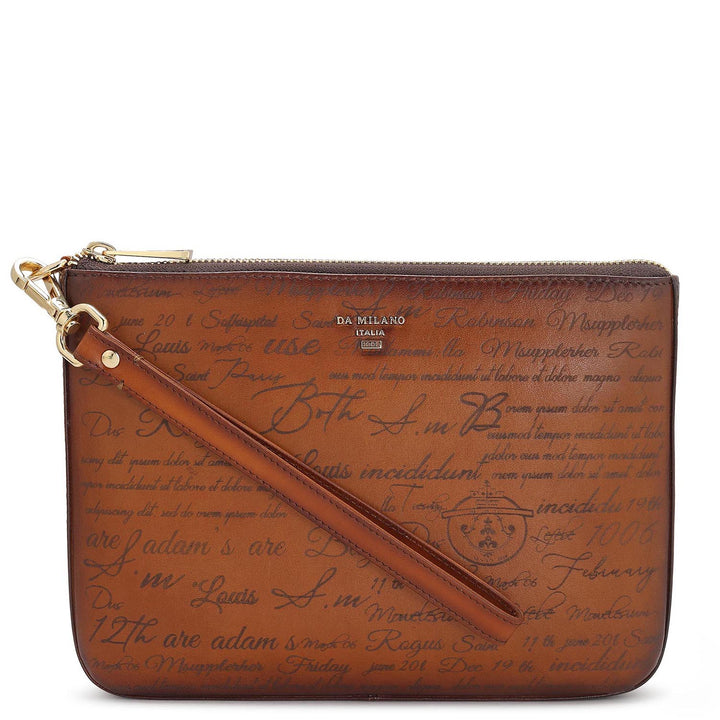 Large Signato Leather Multi Pouch - Cognac